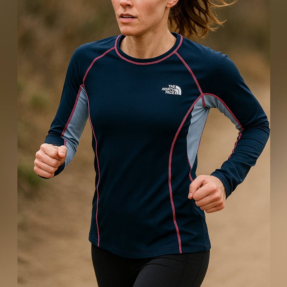 The North Face Flight Series Merino Wool Long Sleeve Performance Top Blue Size S